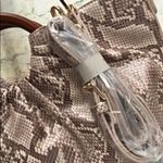 Urban Expression New Urban Expressions Trendy Snake Print Moon Satchel Purse Warm Neutral Tones Photo 4