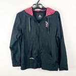  PARKS Black Disney World Hoodie Zipper Rain Jacket, Size Medium Photo 0