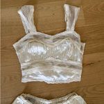 Fillyboo Top & Mini Skirt The Garter Set Size M Ivory White Size M Photo 1