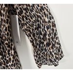 Chloe Rene Shirt Womens Sz M New Leopard Blouse Pleated Lightweight Top Size M Photo 4