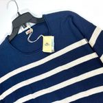 Faherty Golden Hour Crewneck Sweater Navy Calico Stripe Small NWT Blue Photo 7
