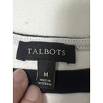 Talbots  Womens Navy Blue White Striped Bell Sleeve Top Size M 100% Cotton EUC. Photo 6