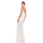 Mac Duggal Sequin & Beaded White Embellished Gown 10817 Dress Photo 4