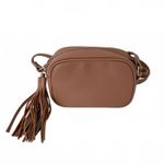 Jules Kae Crossbody Purse Bag Tassel Vegan Leather Tan Photo 1
