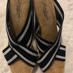 Lucky Brand Miller Nautical Navy Blue Striped Cork
Wedge Sandals Women's Sz 10 Photo 1