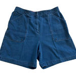 Ralph Lauren Lauren ‎ Vintage Denim Shorts 14W Utility Carpenter 90s Y2K Cotton Photo 0