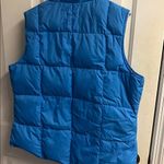 Lands' End Land’s End Women’s Blue Goose Down Snap Puffer Vest- M (8-10) Photo 9