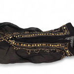 Black Silk Embroidered/Beaded Bolero Jacket Women's Size M/L Y2K Deadstock Boho Size L Photo 3