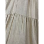 Girl And The‎ Sun Mustard Yellow Lorey Long Puff Sleeve Tiered Linen Blend Dress Size L Photo 6