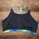 FILA  Colorful Geometric Blue/Pink/Yellow Sports Bra Women’s Size XL Photo 3