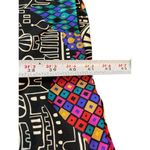 Laura Tanzer 100% Silk Bold Abstract European Cityscape Wide Leg Palazzo Pants L Black Size L Photo 6