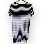 EXPRESS  Navy White Striped T-Shirt Dress XS Casual Stretch Mini Photo 3
