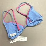 l*space L* Finneas Billie Bikini Top Light Blue Pink Adjustable Straps NWT Large Photo 2