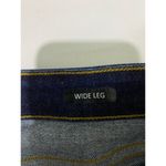 Judy Blue ‎ Womens High Rise Wide Leg Jeans Sz 9/29 Blue Denim Dark Wash Raw Hem Photo 4