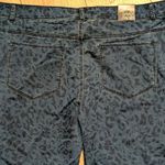 Pure Energy Plus size 24 3X Skinny Leopard Animal Print Denim Jeans Pants‎ NEW Blue Photo 2