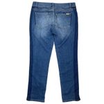 White House | Black Market WHBM Tuxedo Mid Rise Straight Leg Crop Jeans Step Hem Med Wash Size 4 Photo 6