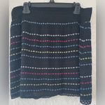 Superdry women's lined black/multicolored lightweight Sara smocked skirt;size 12 Photo 1