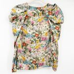 ZARA  Womens Cottagecore Spring V-Neck Puff Long Sleeve Floral Blouse Size‎ XS Photo 6