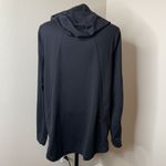 J.Jill Pure Jill Fit Full Zip Black Hood Womens Sz Medium Coat Athletic Jacket Pockets Photo 3