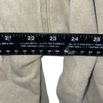 The Post Distressed Denim Jacket Khaki Green Raw Hem Pockets Button Front Size S Photo 4