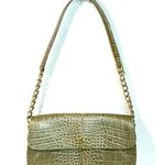 Liz Claiborne Metallic Croc Embossed Faux Leather Mini Bag with Chain Strap Photo 0