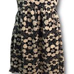 Urban Outfitters  Black Beige Floral Lace Knit Sleeveless Mini Dress Photo 5