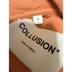 Collusion Women's Orange Long Sleeve Hooded Hoodie Sweatshirt Sweater Top Sz XL Photo 3