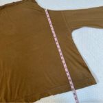 Free People Supernova Long Sleeve Tee Shirt Mock Neck XS Mustard Taupe Color Photo 7