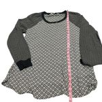 Loft  dressy black and white long sleeve blouse Photo 2