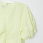 3.1 Phillip Lim Yellow Short Sleeve V Neck Puff Sleeve Poplin Top Womens Size 10 Photo 7
