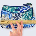 Vera Bradley  Santiago Blue Teal Green Gray Small Little Crossbody Bag $34 Photo 7