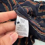 Saltwater Luxe Dress Womens Small Blue Metallic Striped Mini Tie Waist Photo 3