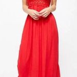 Free People NWT  Adella Maxi Slip Dress In Red Size M Photo 1