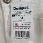Desigual  White Denim Boho Embroidered Exotic Jeans EU 34‎ / US 0 New Photo 6