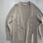 ZARA wool loose knit long sleeve duster cardigan sweater warm cozy weekend S Photo 6