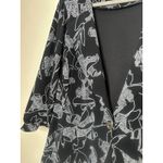 Susan Graver  Liquid Knit Floral Blazer Jacket Size 1X One Button Stretch Black Photo 1