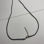 Women’s Grey Natural Stone Pendant / Black Cord Costume Necklace Gray Photo 11