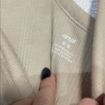 Aerie WOMENS ONE SHOULDER CREAM RIBBED DRESS MIDI MEDIUM Photo 6