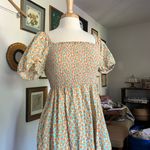 J.Crew peach Puff Sleeve Cotton Midi Dress Photo 2