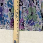 Coldwater Creek  Womens Silk Midi Skirt M Floral Fairy Purple Pastel Cottagecore Photo 7