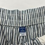 Old Navy Blue Striped Linen Blend High Rise Wide Leg Pant M Photo 3