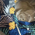 Panama Jack ORIGINAL  SIZE MEDIUM SUM HAT TAN TOP BLUE FLORAL UNDER PRINT… Photo 5