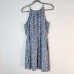 Francesca's Miami Blue Floral Mini Dress NWT Size Medium Wedding Guest Dress Photo 4
