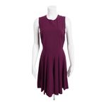 Rebecca Taylor Size 6 A-Line Sleeveless Suiting Circle Dress Sugar beet purple Photo 6