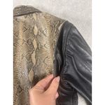 Harley Davidson Limited Edition Leather Moto Jacket Black & Python Snakeskin SW Photo 9