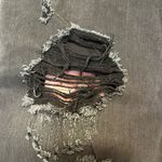 RES Destroyed Distressed No Doubt Black Denim Loose Fit Jean Shorts Size 26 Photo 9