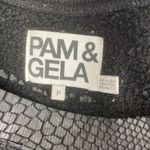 Pam & Gela  Black Snake Print Long Sleeve Sweatshirt Top P Photo 3