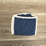 SheIn Sz S Adorable Strapless Tube Style Crop Top Blue W White Trim Photo 4