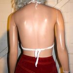 Crochet White Halter Top S Photo 3