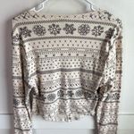 SKIMS NWOT Fair Isle Cream Pointelle Long Sleeve Pajama Top Photo 7